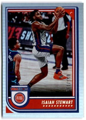 2022-23 Panini NBA Hoops Silver #63 ISAIAH STEWART  /199 Detroit Pistons  - Image 1 of 2