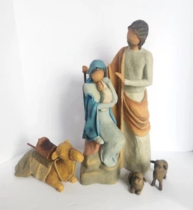 XL 5pc Willow Tree "The Christmas Story" Nativity Scene Demdaco Susan Lordi SIGN - Picture 1 of 16