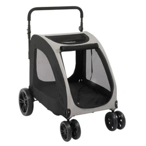 Foldable Carrier Strolling Cart Four Wheel Pet Stroller, for Cat, Dog and More - Picture 1 of 24