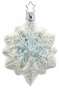 Inge-glas Silent Snowflake 10100S020 German Glass Christmas Ornament - Picture 1 of 2