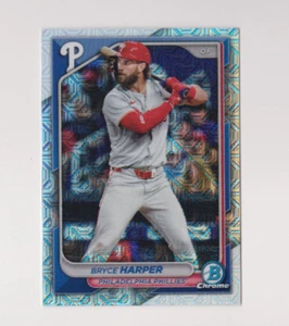 Bryce Harper Mojo Refractor 2024 Bowman Chrome #40 Philadelphia Phillies - Picture 1 of 1