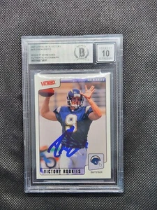2001 Upper Deck Victory Drew Brees RC Blue Ink On-Card Auto BGS 10 - Picture 1 of 2