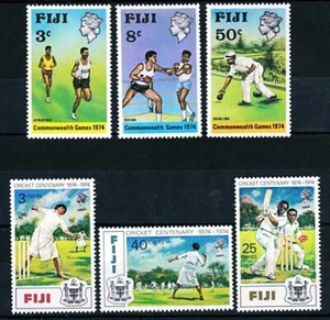 π BRITISH FIJI SPORTS x2 MNH SETS CRICKET, BOXING - Picture 1 of 1