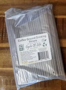 Natural Coffee Ground Drinking Straws (100 straws - Picture 1 of 3