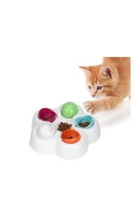 Dog Cat Interactive Spinning Puzzle Toy Treat Dispenser IQ Training Slow Feeder - Picture 1 of 5