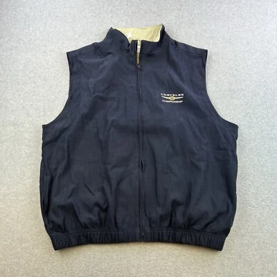 Мужской жилет Chrysler Championship большой синий без рукавов ветровка на молнии для взрослых - Изображение 1 из 4