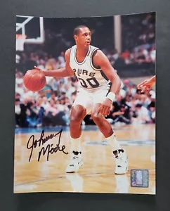 Johnny Moore signed San Antonio Spurs 1980's Basketball Photo - Picture 1 of 3