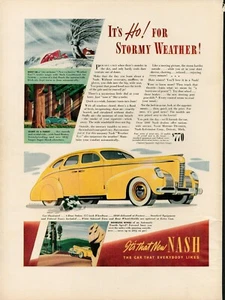 1939 NASH AUTOMOBILE Car Stormy Weather It's Ho Everybody Likes Vintage Print Ad - Picture 1 of 8