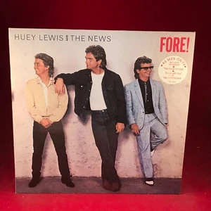 HUEY LEWIS & THE NEWS Fore! 1986 UK vinyl LP + INNER The Power Of Love G - Picture 1 of 6