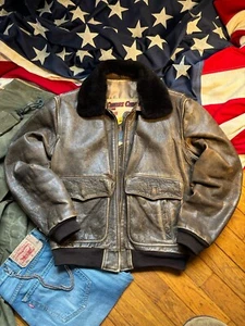 Chevignon Lederjacke Bomber Vintage - Bild 1 von 6