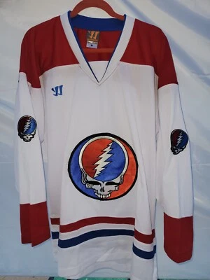 Camiseta deportiva de hockey Grateful Dead blanca de los Montreal Canadiens. Talla Adulto Mediana Foto 1 de 4