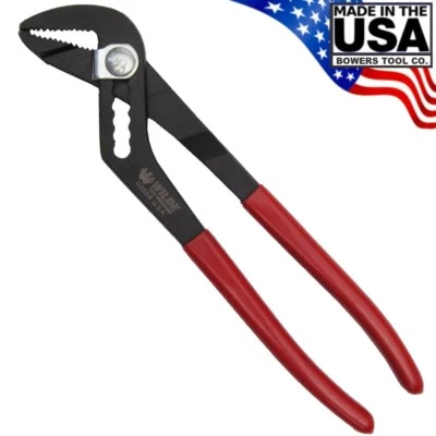 Wilde Tool 10” Water Pump Pliers Angle Nose Slip Joint Pipe Wrench Black Oxide - Image 1 of 2