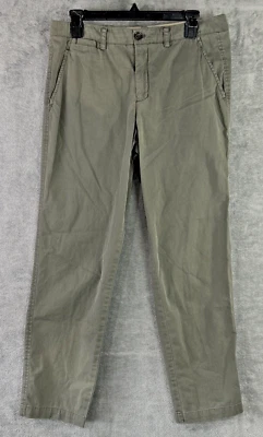 Pantalones elásticos Vince para mujer 6 verde oliva pierna recta preppy universitario Foto 1 de 4