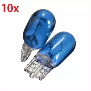 10 x 501 BLUE SIDE LIGHT PUSH IN CAR CAPLESS NUMBER PLATE BULBS W5W 12V 5W - Picture 1 of 5