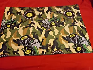 John Deere Placemats Lot of 4+ Matching Non Skid Coasters Camo hand made 580 - Picture 1 of 6