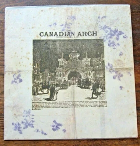 1902? Antiguo Arco Canadiense Whitehall Londres Papel Crepé Coronación Eduardo VII - Imagen 1 de 7