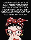 Betty Boop & Quote Custom Art Print 8.5 x 11