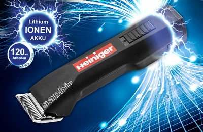 HEINIGER SAPHIR BASIC AKKU -/ SCHERMASCHINE MIT SCHERKOPF 1,5 MM