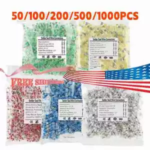 50-1000Pcs Solder Seal Sleeve Waterproof Heat Shrink Wire Connectors Terminals - Picture 1 of 15