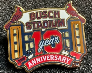 St Louis Cardinals Logo Busch Stadium 10th Anniversary Collector Pin - Picture 1 of 1