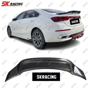 Carbon Fiber Rear Tail Trunk Lip Spoiler Wing For 2019-2020 2021 Kia Forte K3 - Picture 1 of 17