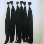 6 Bundles Remy Silky Straight Yaki Bulk Braiding 100% Human Hair 18"~24" Long 
