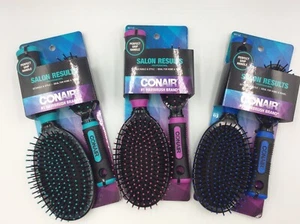 Conair Professional Full and Mid Size Nylon Cushion Brush Set, 3 Color Set - Picture 1 of 3