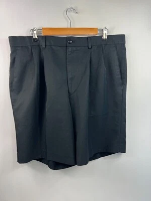 Pantalones cortos de golf Alan River para hombre talla 38 negros plisados delanteros Foto 1 de 4