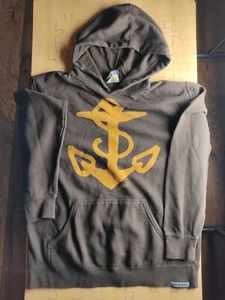 Sailor Jerry Brown Anchor Hoodie Medium Punk Fashion Nautical - Picture 1 of 3