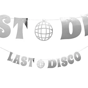 7 Ft. Silver Foil Last Disco Bachelorette Garland - Picture 1 of 1
