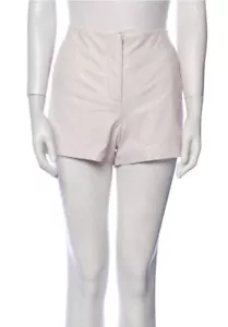 Alexander Wang White Leather High Waisted Shorts MEDIUM, MSRP $475 - Picture 1 of 4
