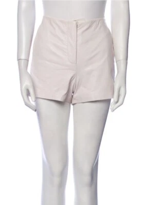 Pantalones Cortos Alexander Wang Cuero Blanco Cintura Alta MEDIANOS, Precio de Venta sugerido por el fabricante $475 Foto 1 de 4