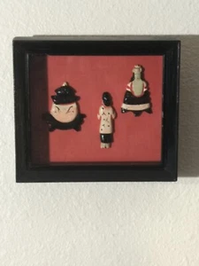 Vtg Chinese Porcelain Wall Art - Picture 1 of 6