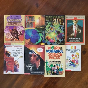 Lot of 8 YA Young Adult PB Books VTG 80s 90s Goosebumps, Scholastic, & More - Imagen 1 de 11