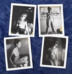 4 PHOTOGRAPHIES ARGENTIQUES EROTISME FEMME NUE 10,5 x 8,5 cm EROTICA VINTAGE - Imagen 1 de 2