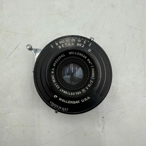 Wollensak Betax No. 2 4 1/4" 108MM f/12.5 Velostigmat Shutter Camera Lens Black - Picture 1 of 10