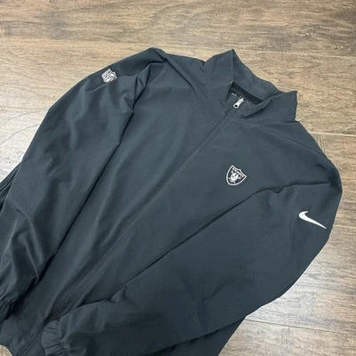 Nike Oakland Raiders Jacket Mens Large Charcoal Gray Soft Shell Lined Zip NFL - Image 1 of 4
