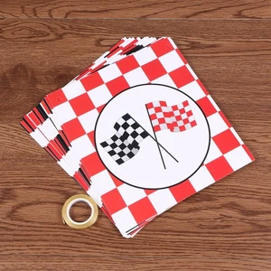 Racing Flower Checkered Flag Bunting Race Car Party Hanging Decorations - Picture 1 of 12