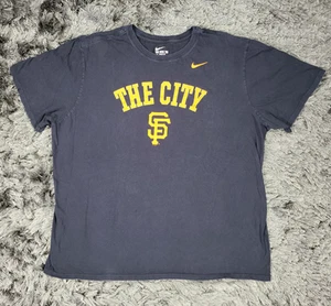 Nike SF Giants T-Shirt Mens 3XL Black Orange Swoosh The City Baseball Athletic - Picture 1 of 11