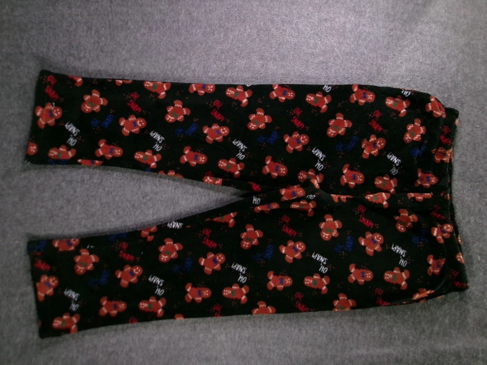 Pantalones de pijama Joe Boxer para mujer XL negros pan de jengibre estampado de vacaciones polar acogedor Foto 1 de 4