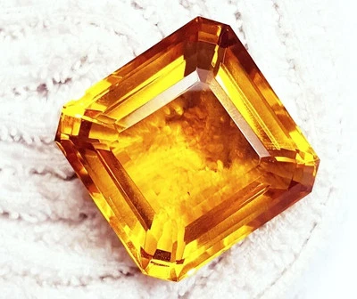 Piedras preciosas sueltas topacio amarillo certificado forma cuadrada 65,60+ quilates con regalo gratis Foto 1 de 4