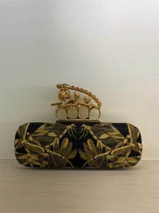 Alexander McQueen Womens Dragon Fly Clutch - Picture 1 of 8