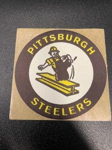 NFL Pittsburgh Steelers Original Vintage 60s Round Sticker Decal Patch 3" Avery - Picture 1 of 3