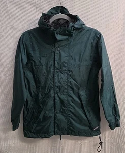 Cabelas Verde Cremallera Completa Capucha Cortavientos Chaqueta de Lluvia Ligera Jóvenes Niños M - Imagen 1 de 15