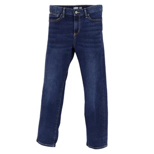Old Navy Jeans Boys Sz 14 Blue Dark Wash Denim Straight Leg Built-In Tough Flex - Picture 1 of 8