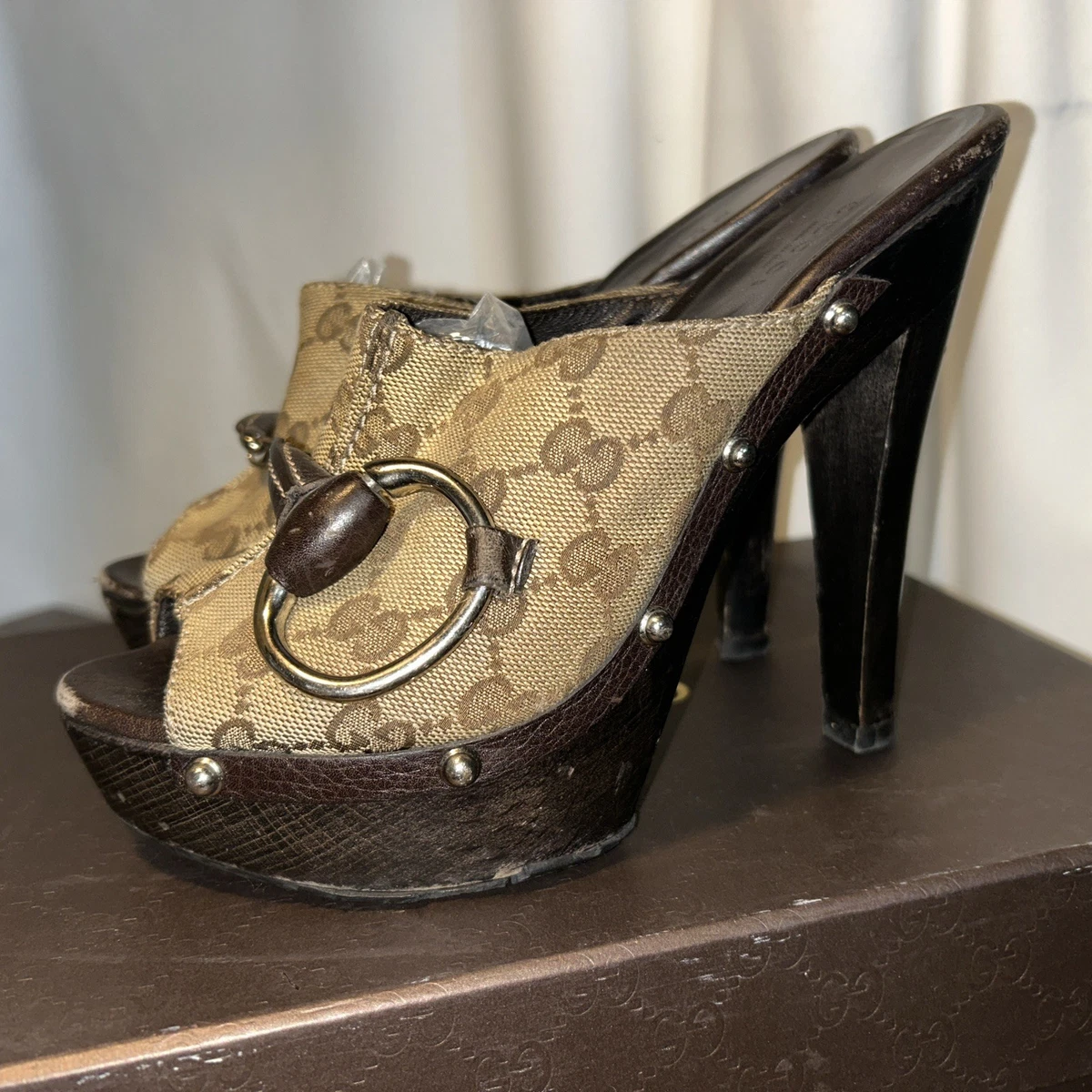 Gucci Monogram Shoes In Women's Heels for sale | eBay