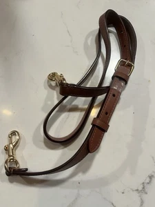NEW AUTHENTIC COACH BROWN LEATHER CROSSBODY STRAP W GOLD HARDWARE - Picture 1 of 5