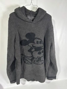 Disney Hoodie Sweatshirt Women 4 Fleece Mickey Mouse Barefoot Dreams Small - Picture 1 of 6