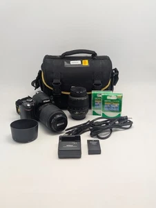 Nikon D40 6.1 MP DSLR Camera w/ AF-S Nikon DX 55-200mm + AF-S Nikon 18-55mm Lens - Picture 1 of 17