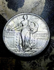 1917-S Standing Liberty Quarter 25c • VF/XF • Auction NO Reserve • Key Date - Picture 1 of 2